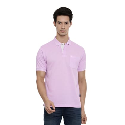 Classic Polo Men's Polo Neck Mild Purple Authentic Fit T-shirt | 4SSN 217