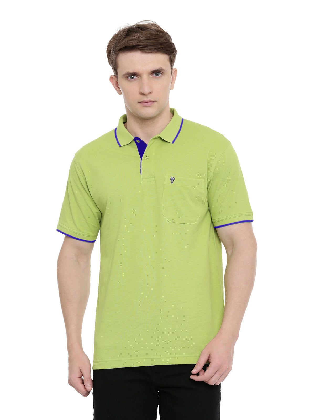 Classic Polo Men's Bright Green Polo Slim Fit T-Shirt | 4SSN 207