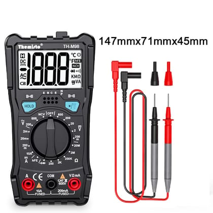  Professional Digital Multimeter Tester 6000 Counts True RMS Auto-Ranging Voltmeter Ammeter Ohmmeter Capacitance Frequency Tester with Backlight and Overload Protection