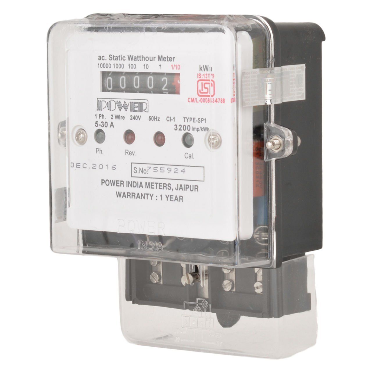  Single Phase Static Energy Meter