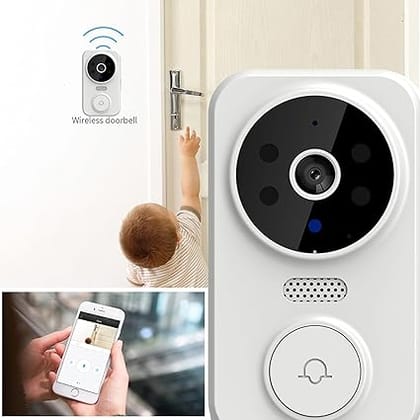  Wireless Video Doorbell Camera with HD 1080P Resolution, PIR Motion Detection, Night Vision, and Two-Way Audio