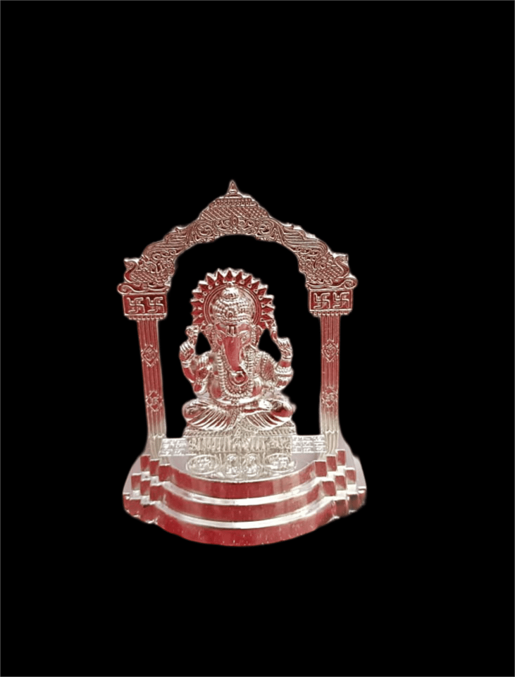  Silver-plated गणेश जी की मूर्ति for Home and Office