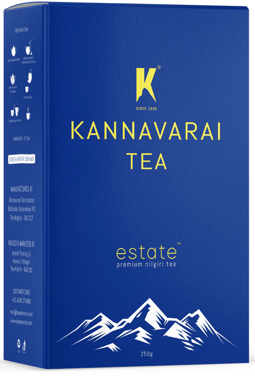 Ooty Kannavarai Tea Estate Black Tea Powder - Finest Ooty Tea for a Perfect Brew from Nilgiri Hills