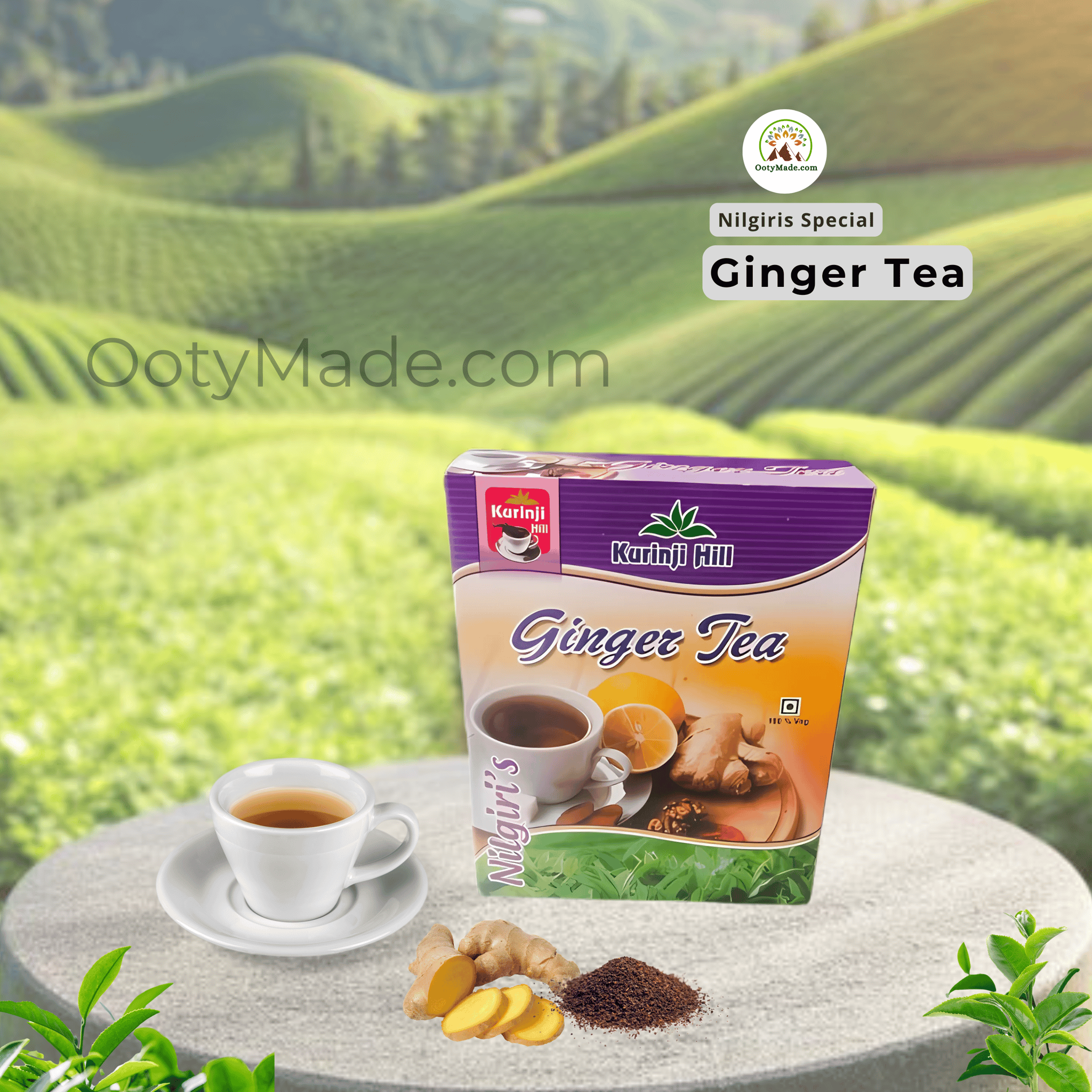 Organic Ginger Bliss: Ooty Tea Factory's Finest Ginger Chai Elixir