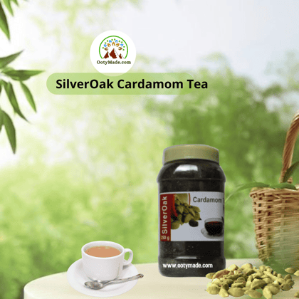 Nilgiris Silver Oak Cardamom Tea - Aromatic Ooty Tea Powder from the Famous Ooty Tea Factory