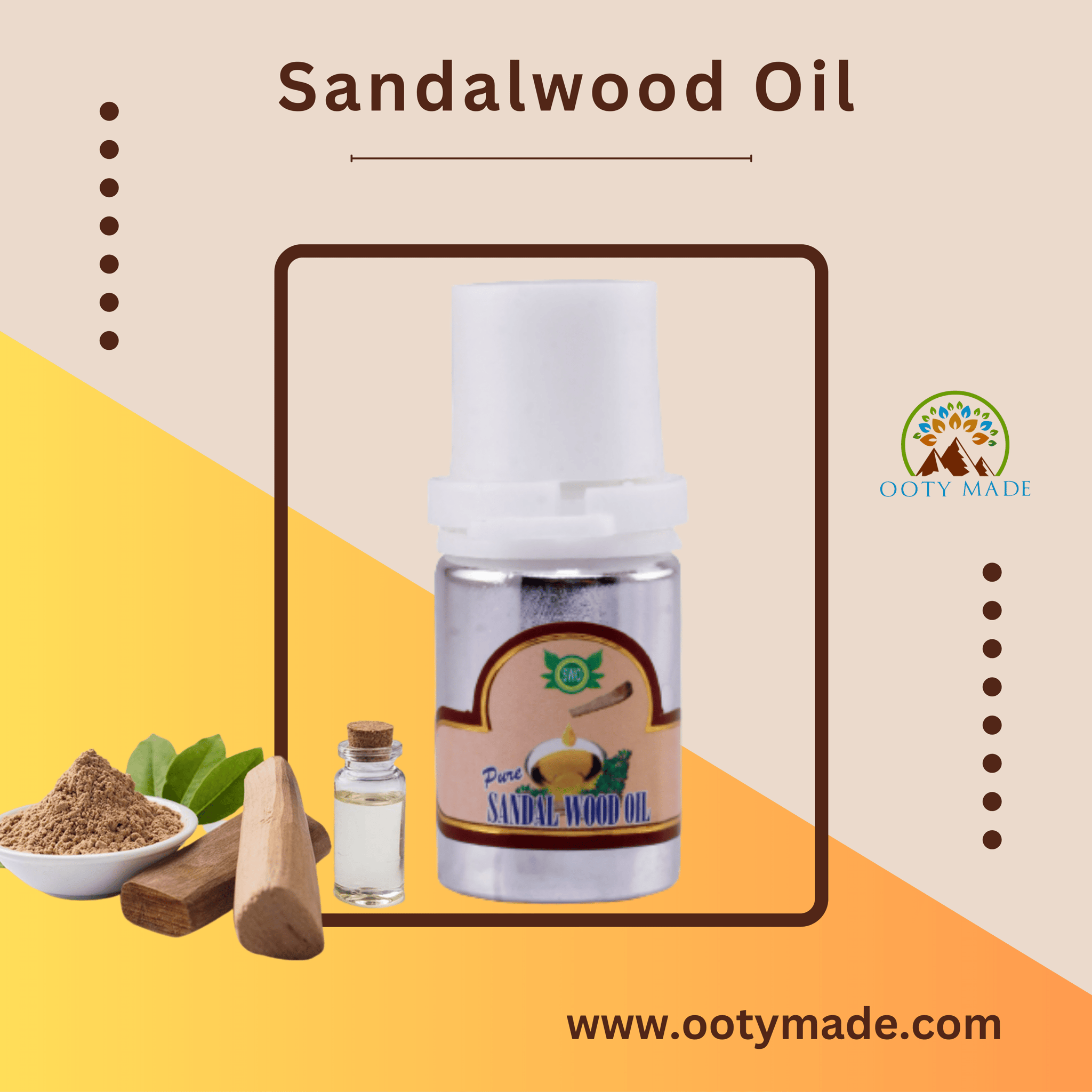 Buy Pure Sandalwood oil for skin,face and hair