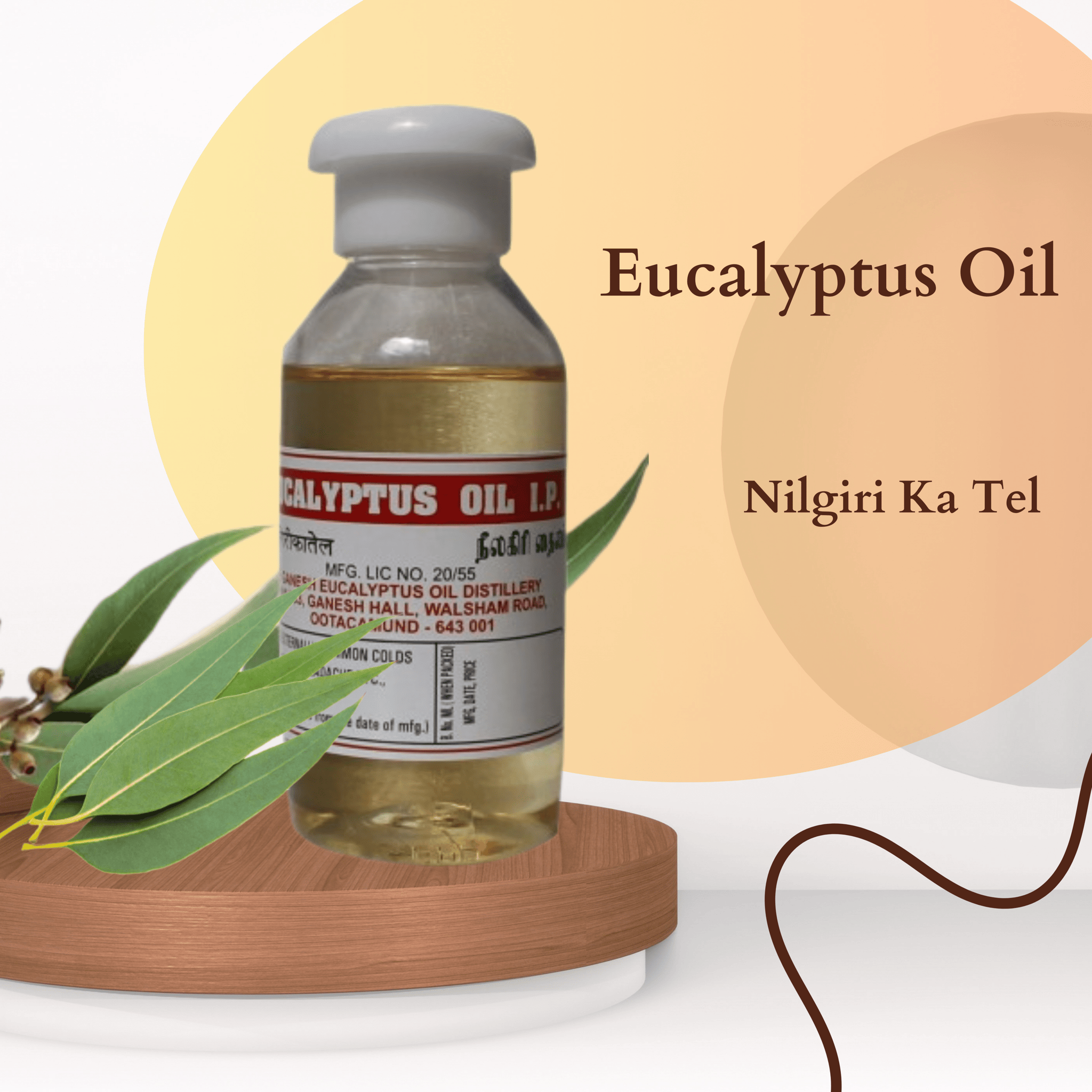 Buy Eucalyptus Oil, Nilagiri Thailam for cold, cough, hair, diffuser