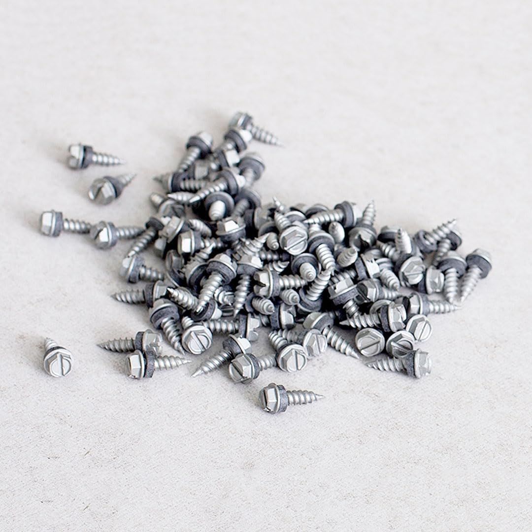 B K JAGAN & CO Metal Self Tapping Screws Stitching Bolt With Rubber Washers 10 X 19 MM Fixings Tool