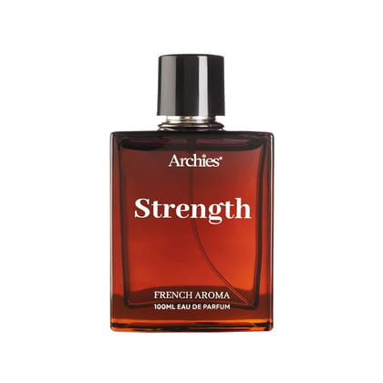 ARCHIES STRENGTH Eau De luxury Parfume for Men | 100 ml | French Aroma | Woody Aromatic | Premium & Long Lasting EDP Fragrance Scent (20% High Concentration Perfume)