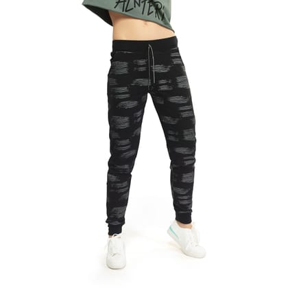 ZEYO Women's Black Regular Fit Track pants