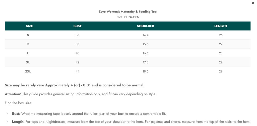 Size Guide