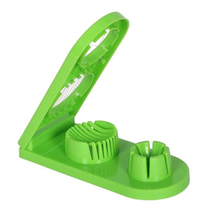 Pack Of_2_2 In 1 Boiled Egg and Mushroom Slicer Cutter Chopper Plastic With Stainless Steel Wired (Color:Assorted) PID38252