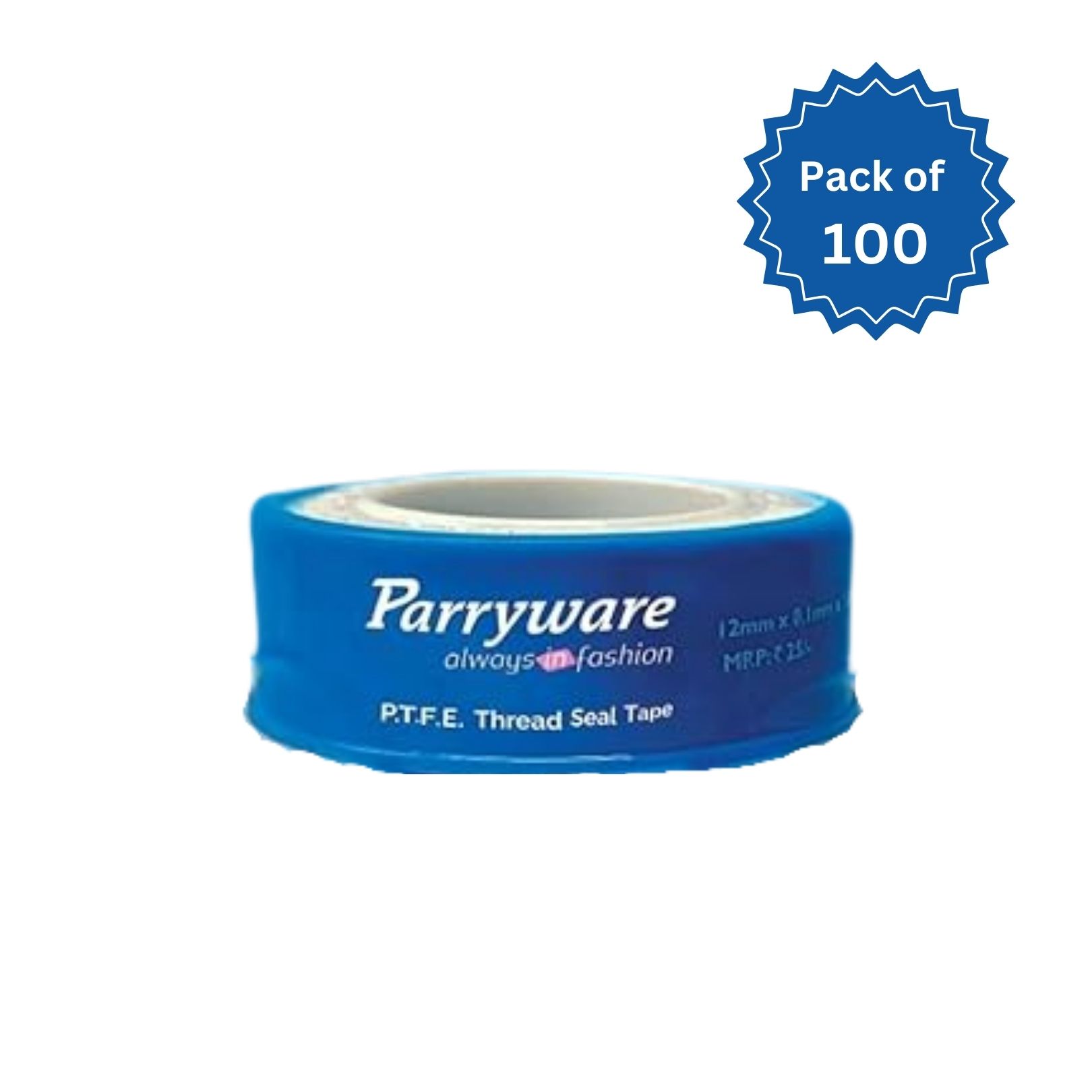 Parryware PTFE Thread Seal Tape 10 M | Leak Proof & Water proof Plumbing Perfection | (Size 12 mm x 0.1 mm x 10 mtr) | Professional high grade teflon tape