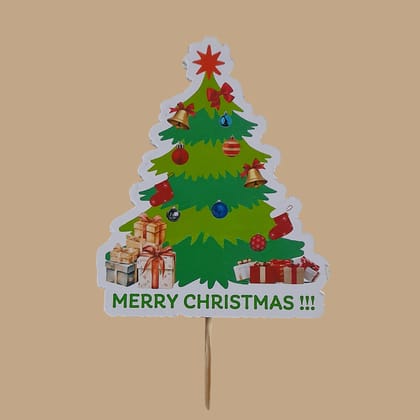 Partybus – Christmas Tree Merry Christmas cupcake topper