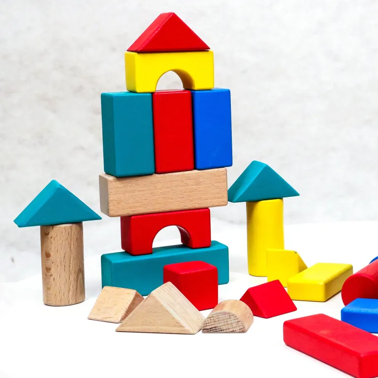 Wooden Building Blocks 48 PCS| Eco-Friendly Montessori Wooden Kids Toys