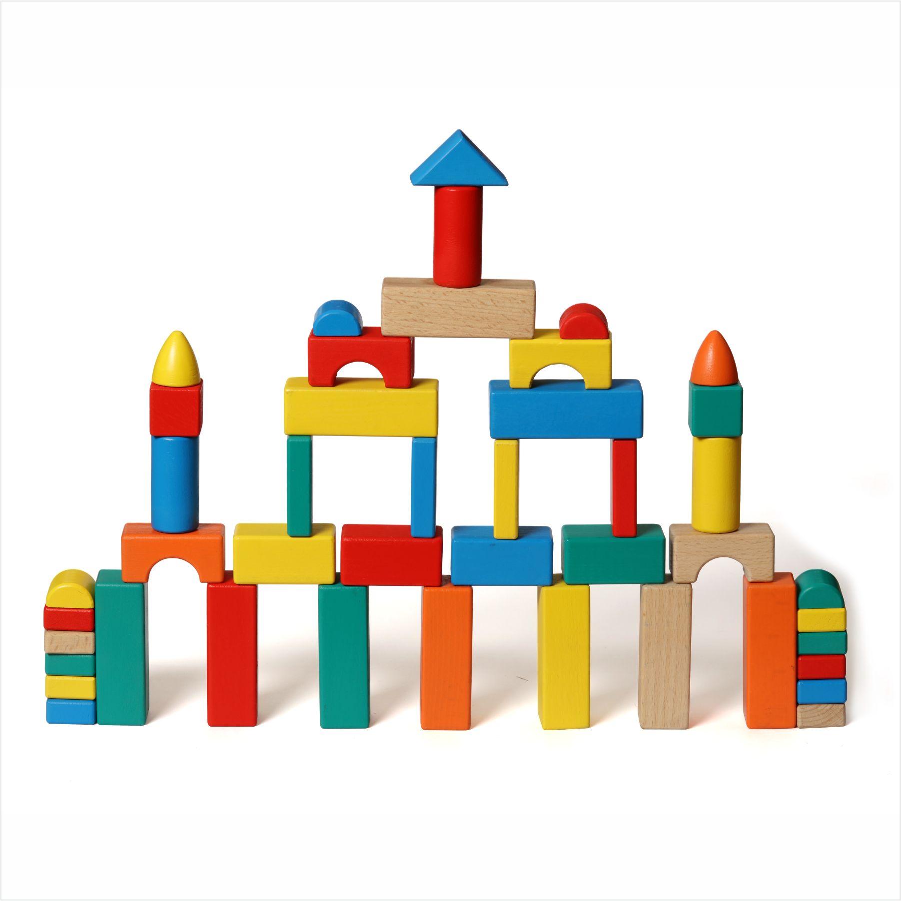 Wooden Building Blocks 96 PCS | Eco-Friendly Montessori Toys India