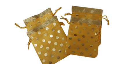 Darsh Collection Pouches Potli For Gift Wedding festival  Packaging and Gift use .(Pack of 4)Lightweight Potli  Is An Ethnic Stylish potli pouches . Potli bags, organza shagun dry fruit pouches. Occasion : Use on wedding, party or other family function