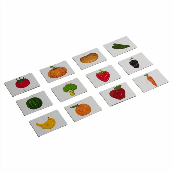 2pcs Fruits & Vegetables Puzzles-24 pcs Set| Eco-friendly Montessori toys | D’bebé toys