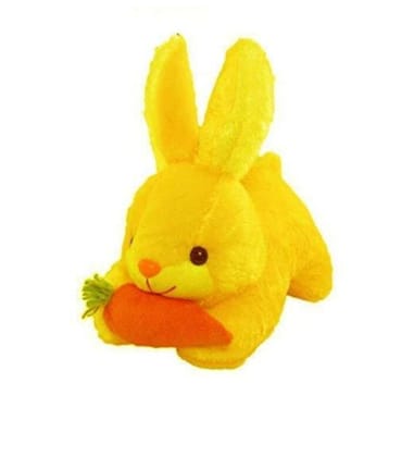 Rabbit with Carrot Lovable Toy (Yellow) PID49077