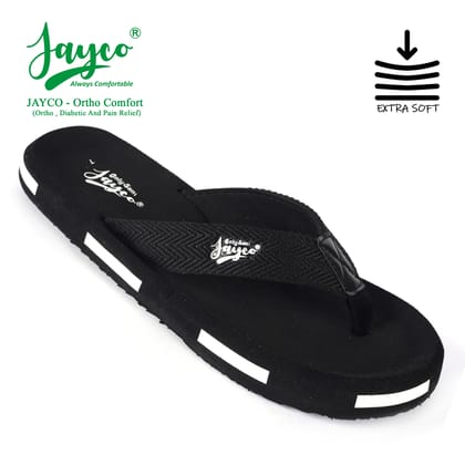 Jayco Cushioned comfort slippers for men | oversize look | slip-resistant | Soft insole | pain relief | Rubber outsole | stylish design | indoor and outdoor flip flop