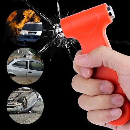 Car Safety Hammer, Emergency and Rescue Tool, Car Window Breaker and Seatbelt Cutter, Safety Hammer Emergency Rescue Tool, Car Window Breaking Seat Belt Cutter (1 Pc)