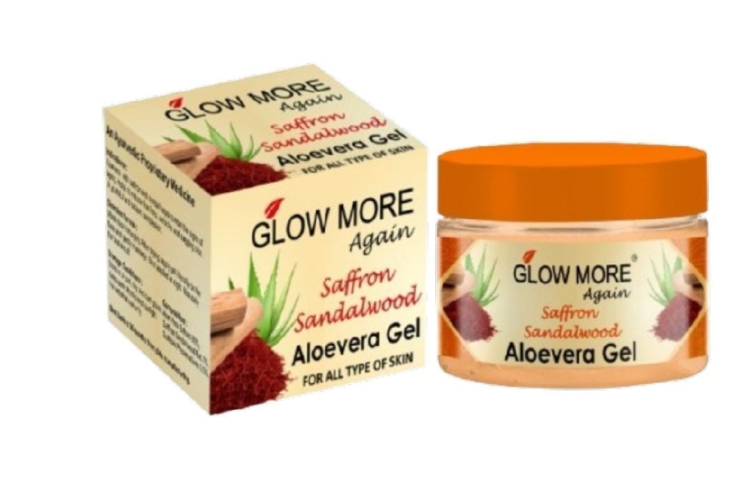 Glow More Again Saffron Aloevera Gel  (  Helps hydrate & nourish the skin, Gently treats acne, Helps improve overall skin radiance & glow.)