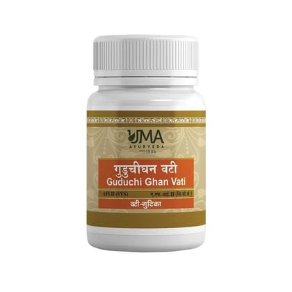 Uma Ayurveda Guduchi Ghan Vati 40 Tab Useful in Deficiencies Digestive Health