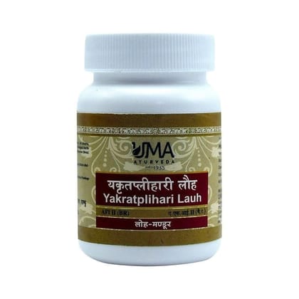 Uma Ayurveda Yakrtplihari Loh 40 Tab Useful in Fever Liver Disorder