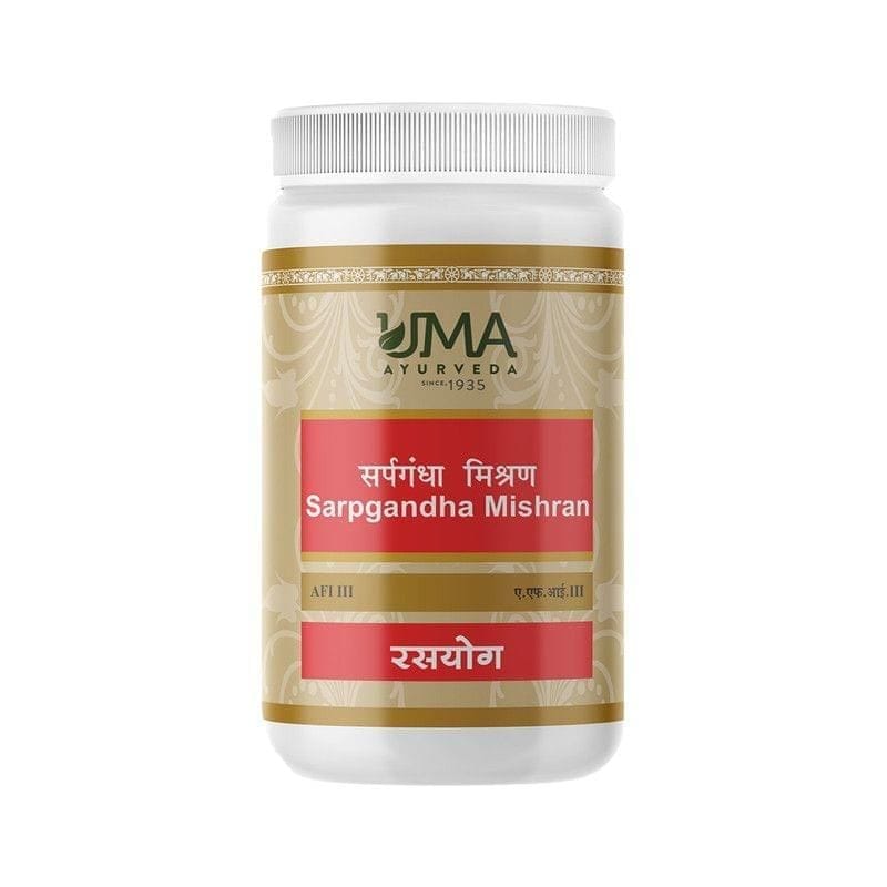 Uma Ayurveda Sarpgandha Mishran 1000 Tab Useful in Cardiac Care Mental Wellness Products, Blood Pressure, loss sleep