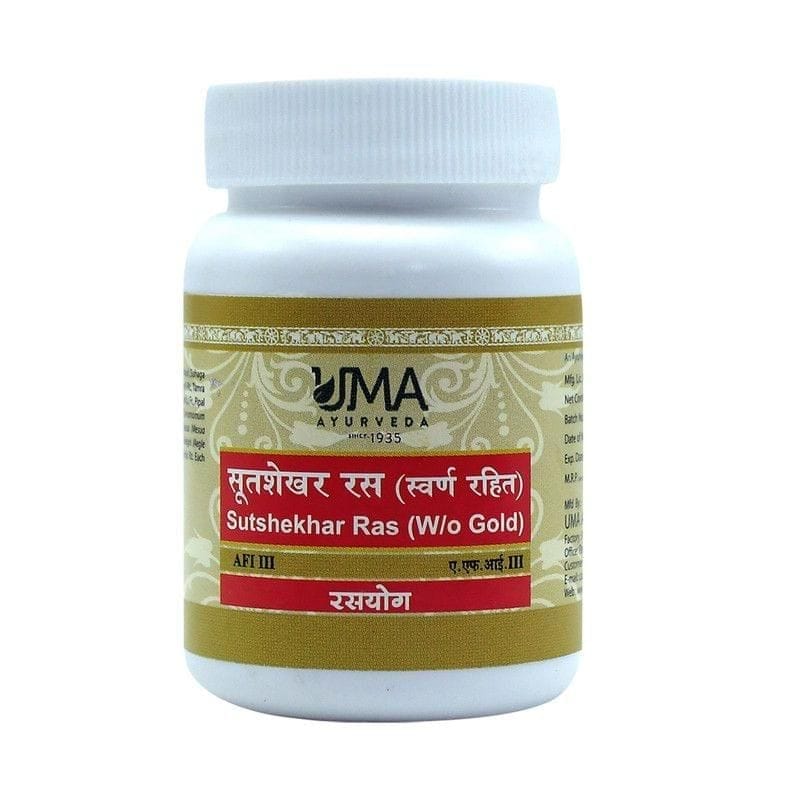 Uma Ayurveda Sutshekhar Ras (W/o Gold) 40 Tab Useful in Digestive Health Antacid, Vomiting