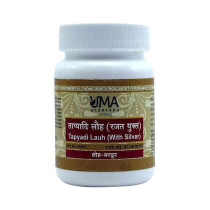 Uma Ayurveda Tapyadi Lauha (With Silver) 40 Tab Useful in Deficiencies Anemia, Liver Disorder