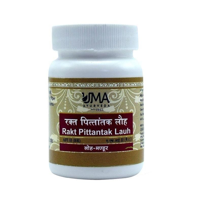 Uma Ayurveda Rakta Pittantak Lauha 40 Tab Useful in Digestive Health Loss of Blood