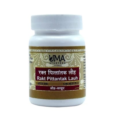 Uma Ayurveda Rakta Pittantak Lauha 80 Tab Useful in Digestive Health Loss of Blood