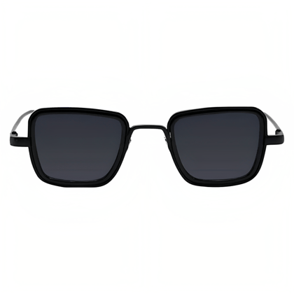 Jubleelens - Kabir Square Sunglasses - Black Modern Look with UV Protection