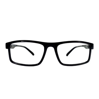 Jubleelens Rectangular Full Rim Black Frame For Unisex- U-3816 | Medium - Small