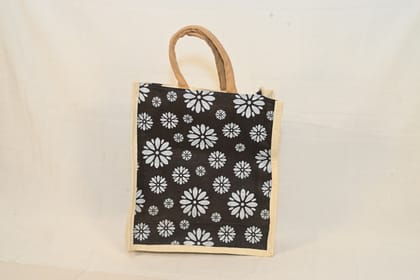  Floral Printed Jute Bag with Handles