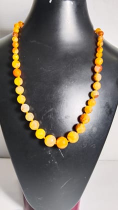  Carnelian Graduated Round Bead Necklace