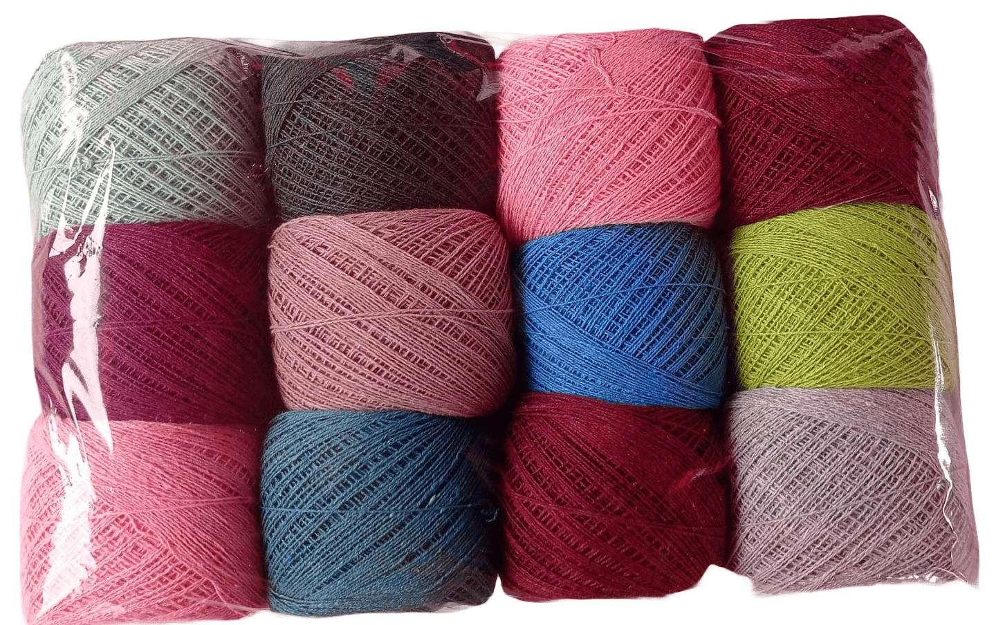 Pack of 12 Balls of Embroidery Thread in Assorted Colors