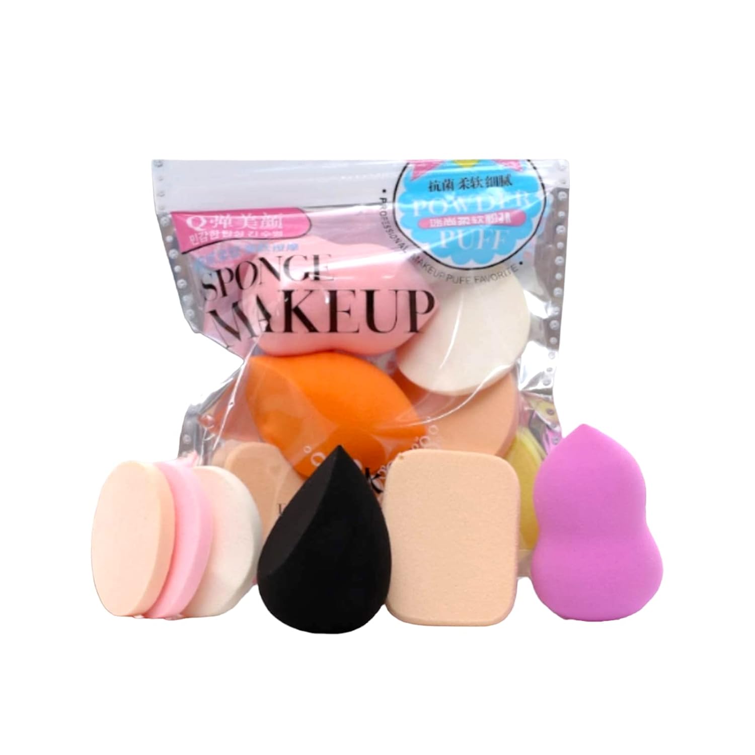 6 in 1 Puff, Makeup Sponge Set, Beauty Foundation Blending Sponge, Soft Cosmetic Puff for Liquid, Cream and Powder