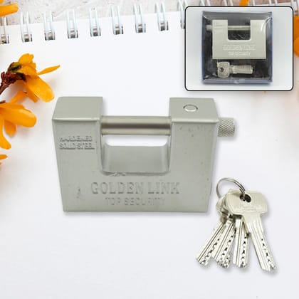  A Golden Link 40mm Hardened Steel Padlock with 3 Keys