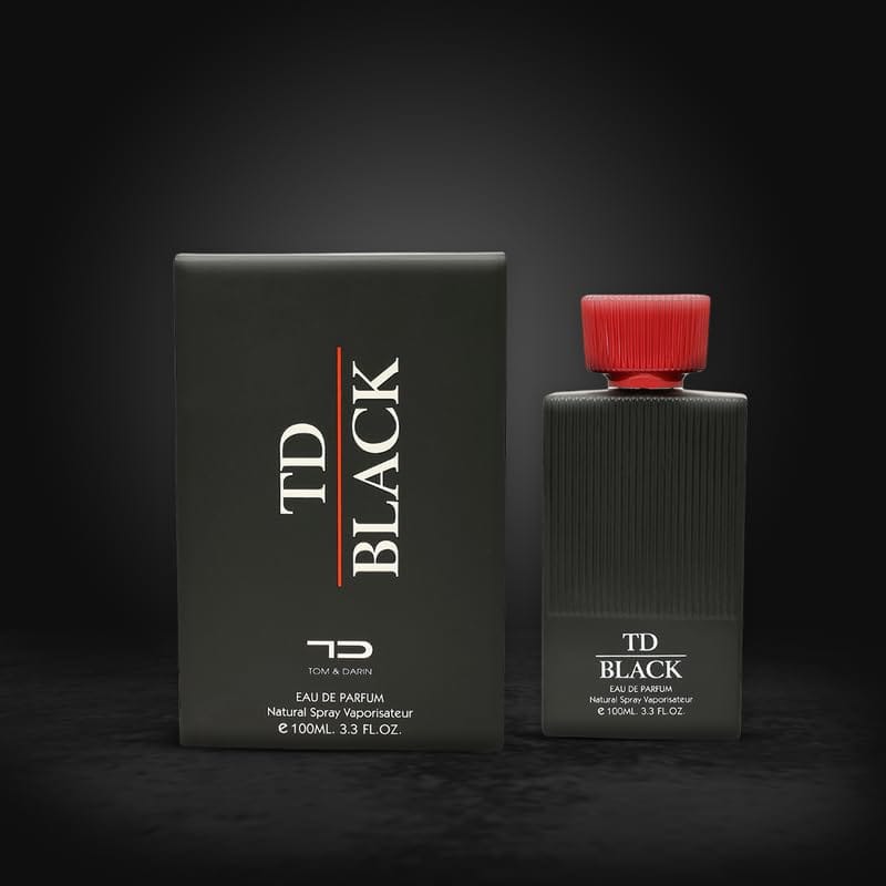 Tom & Darin- TD BLACK perfume for men, 100ml | Eau De parfum | Premium and long lasting luxury perfume spray with Lavender, Lemon, Bergamot and Rosemary | Extreme Sensual & addictive mens perfume