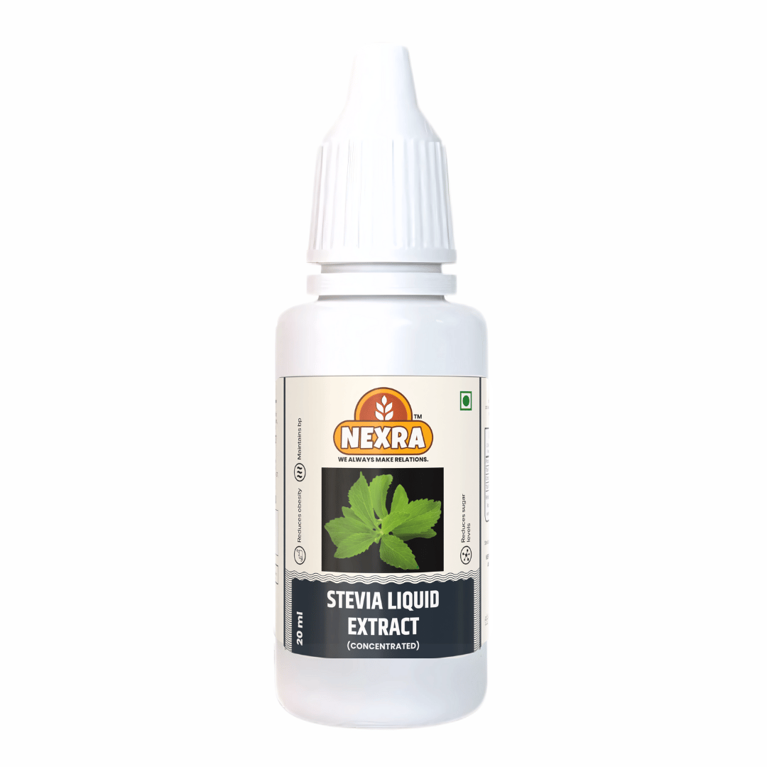 Nexra - Stevia Liquid Extract - 20ml | Pure, Organic Sweetener | Zero Calories, Natural Sugar Substitute | Keto & Diabetic Friendly | Plant Based Natural