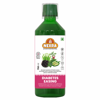 Nexra - Diabetes Easing Juice - 750ml | Made with 11 Herbs (Bitter Gouard, Goose Berry, Alovera) | Supports Blood Sugar Control, Natural Detox, Immune Boost | Blood Sugar Regulator