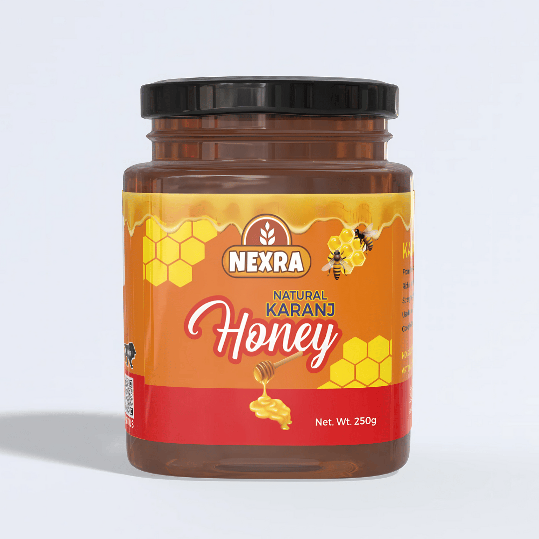 Nexra Karanj Honey 250g | Pure & Natural Sweetener | Rich in Flavor & Nutrients | Supports Skin Health & Immunity