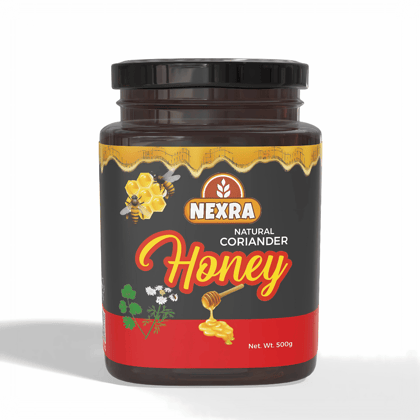 Nexra Coriander Honey 500g | Pure & Natural Sweetener | Rich in Flavor & Nutrients | Supports Digestion & Immunity