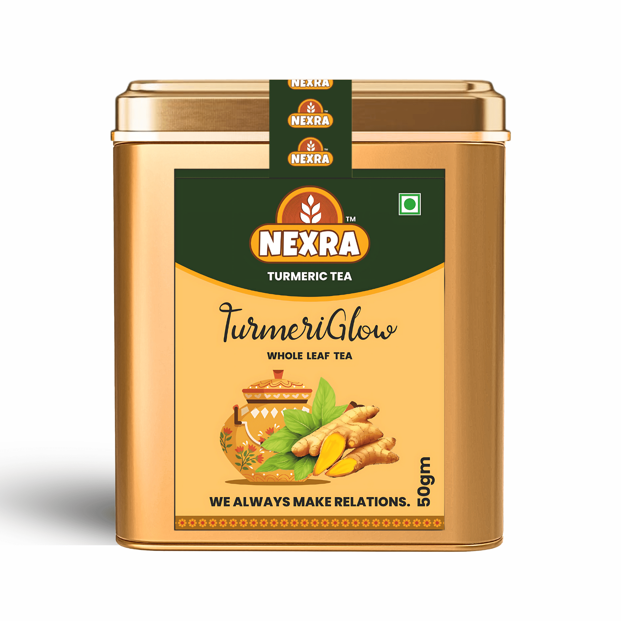 Nexra - Turmeric Tea - 50g | Whole Leaf Herbal Tea Blend | For Natural Wellness and Anti-Inflammatory Support