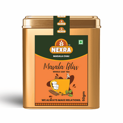 Nexra - Masala Bliss Tea - 50g | Masala Blend of Whole Leaf Tea | Rich, Spicy, and Flavorful Daily Indulgence | Masala Tea