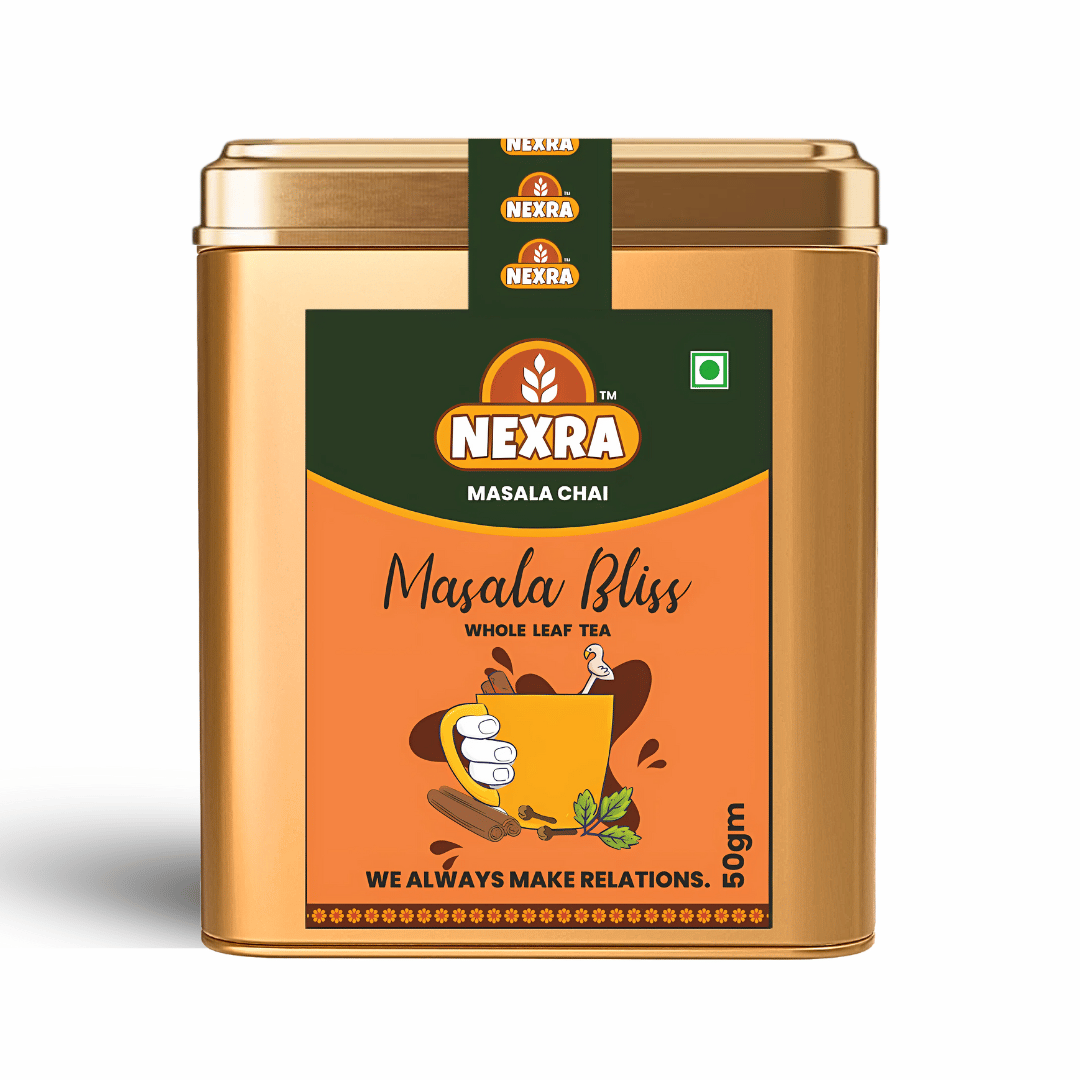 Nexra - Masala Bliss Tea - 50g | Masala Blend of Whole Leaf Tea | Rich, Spicy, and Flavorful Daily Indulgence | Masala Tea