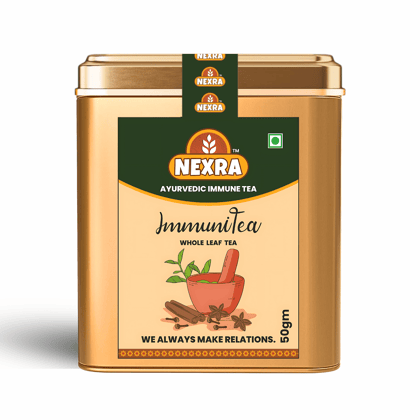 Nexra - Ayurvedic Immune Tea - 50g | Whole Leaf Tea for Natural Immune Support | Herbal Wellness Blend | Boost Immunity and Helps to Promote Overall Health