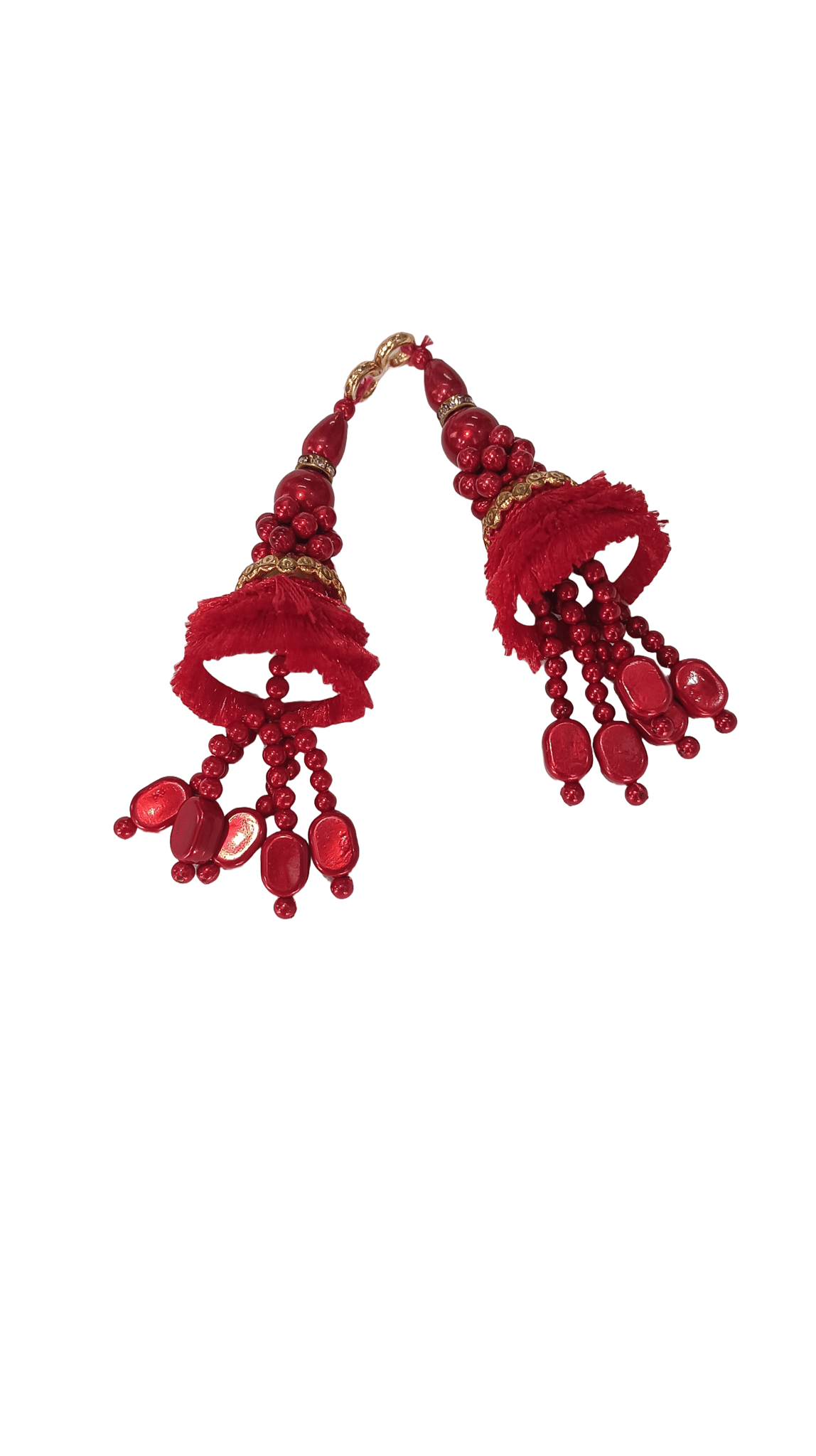 Red Hanging Blouse Tassels